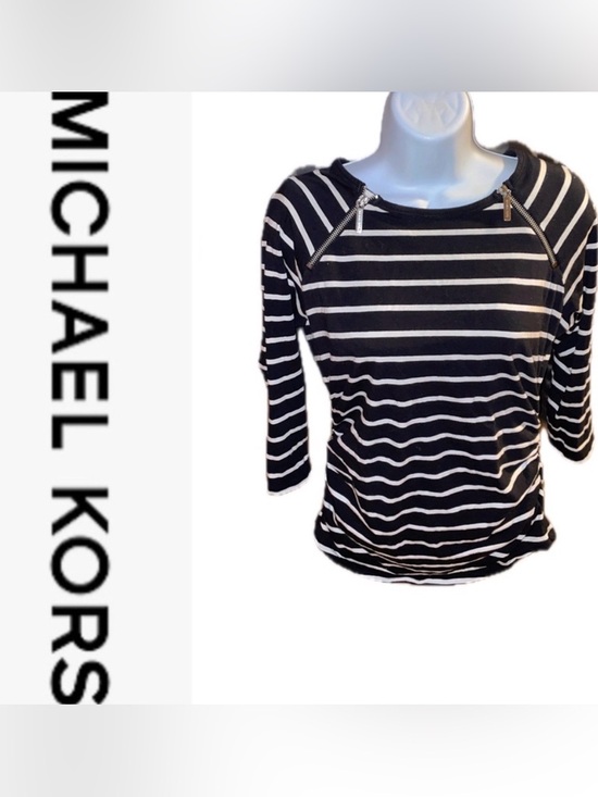 Michael Kors Tops - Micheal Kors Navy Zipper Top